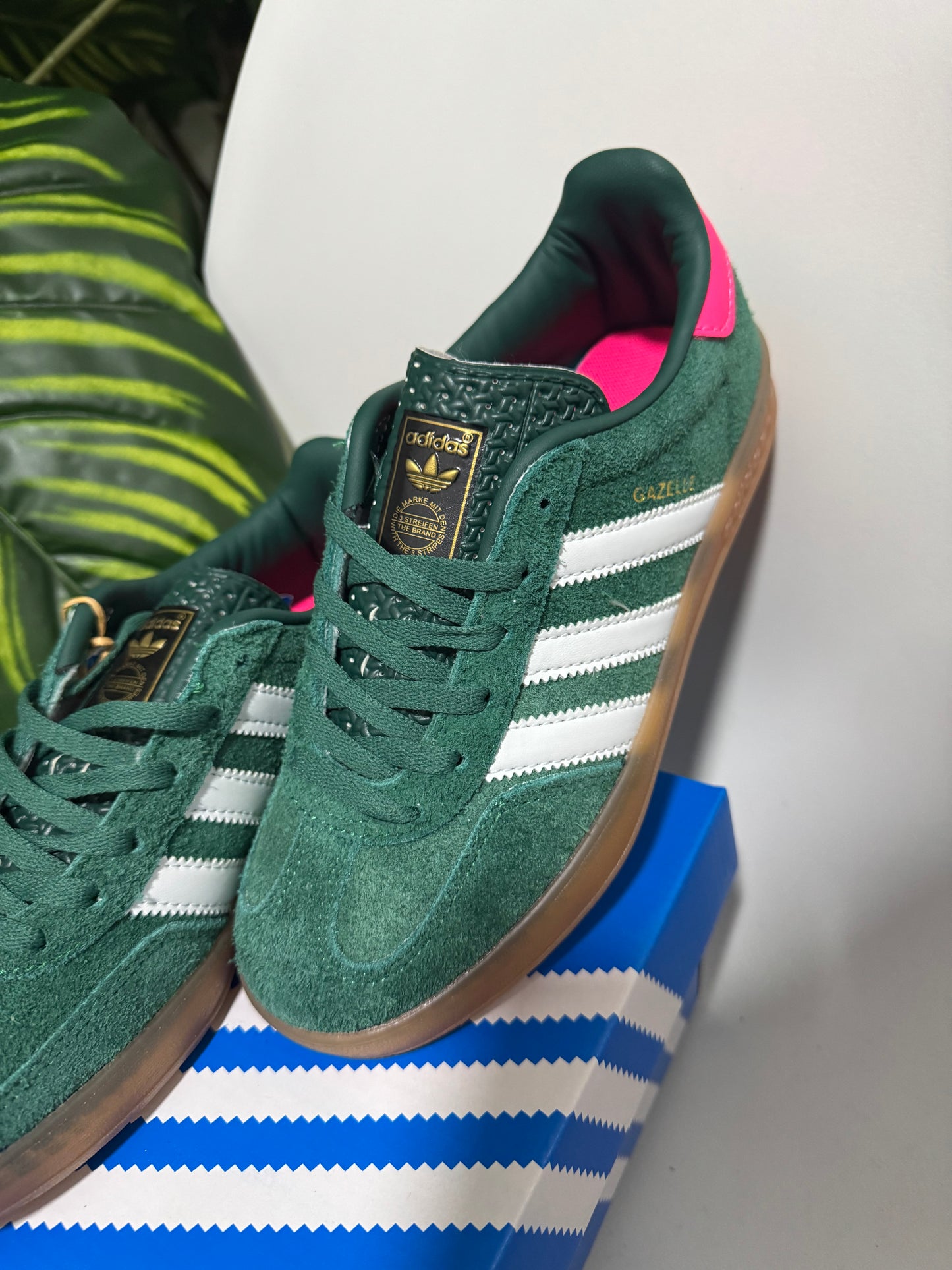 Adidas Gazelle Indoor Collegiate Green Lucid Pink
