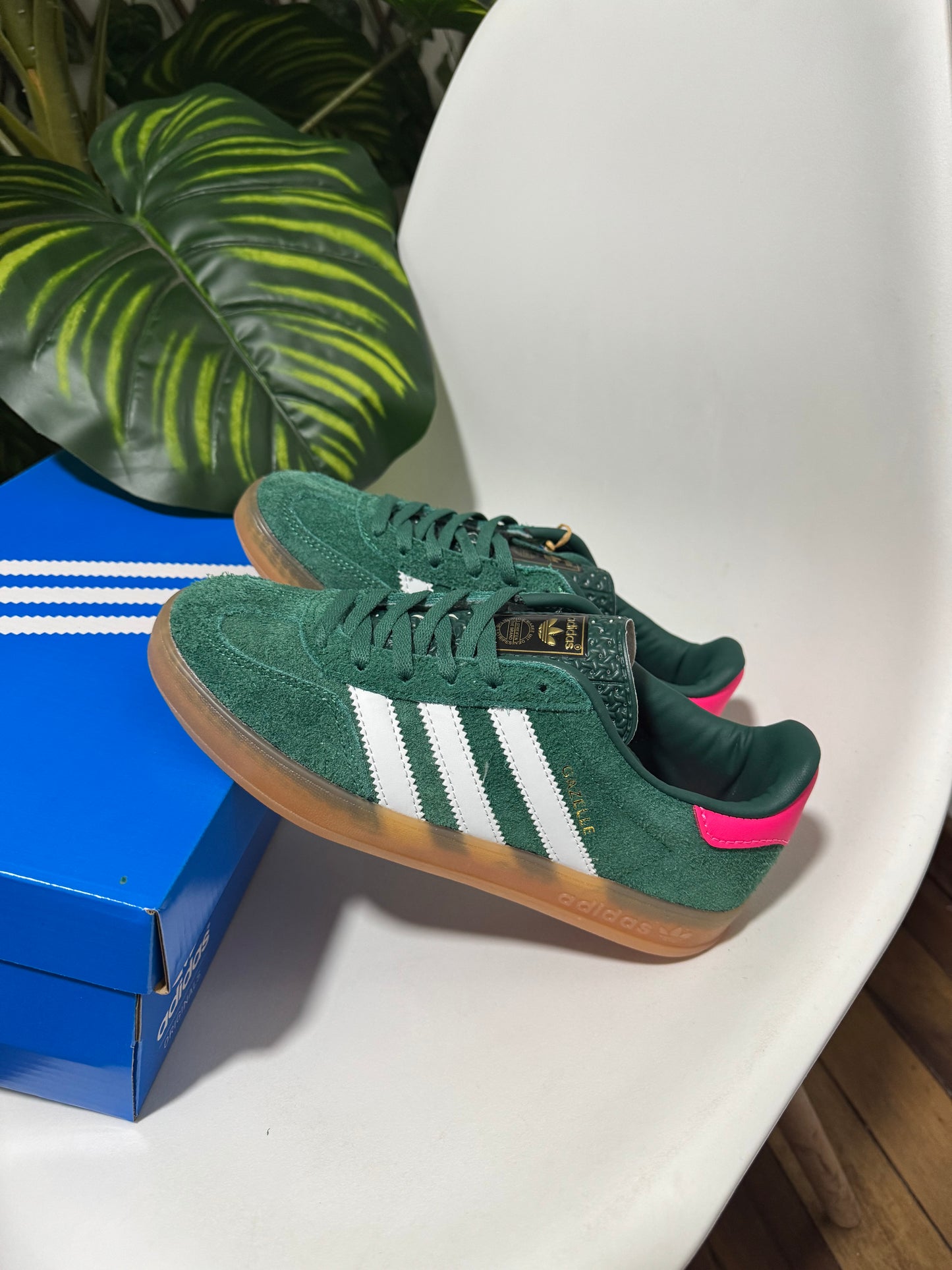 Adidas Gazelle Indoor Collegiate Green Lucid Pink