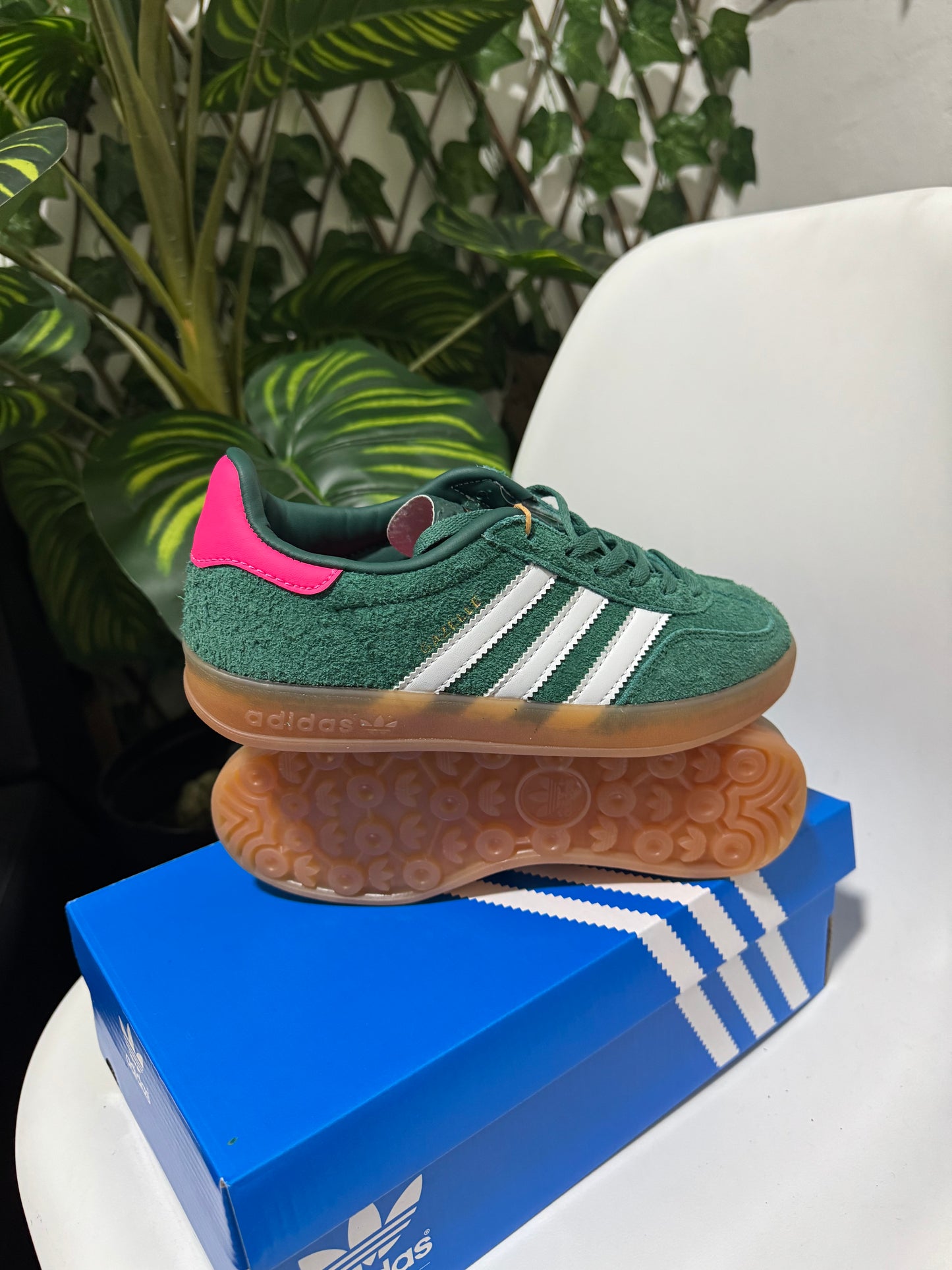 Adidas Gazelle Indoor Collegiate Green Lucid Pink