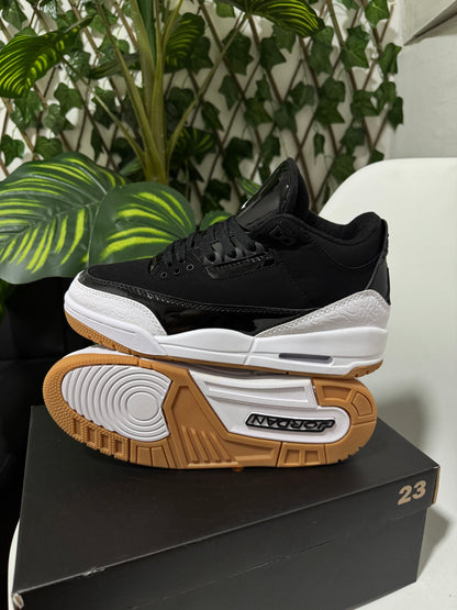 Air Jordan Retro 3 Black White Gum